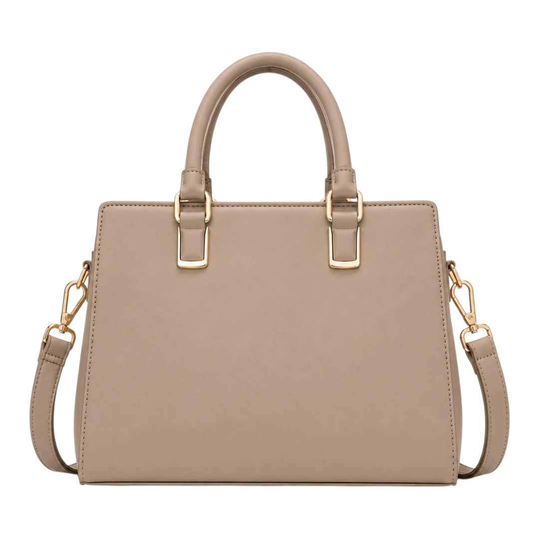 Belori Taupe Bow Women’s Satchel Handbag